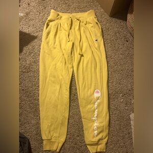 Yellow champion sweatpants